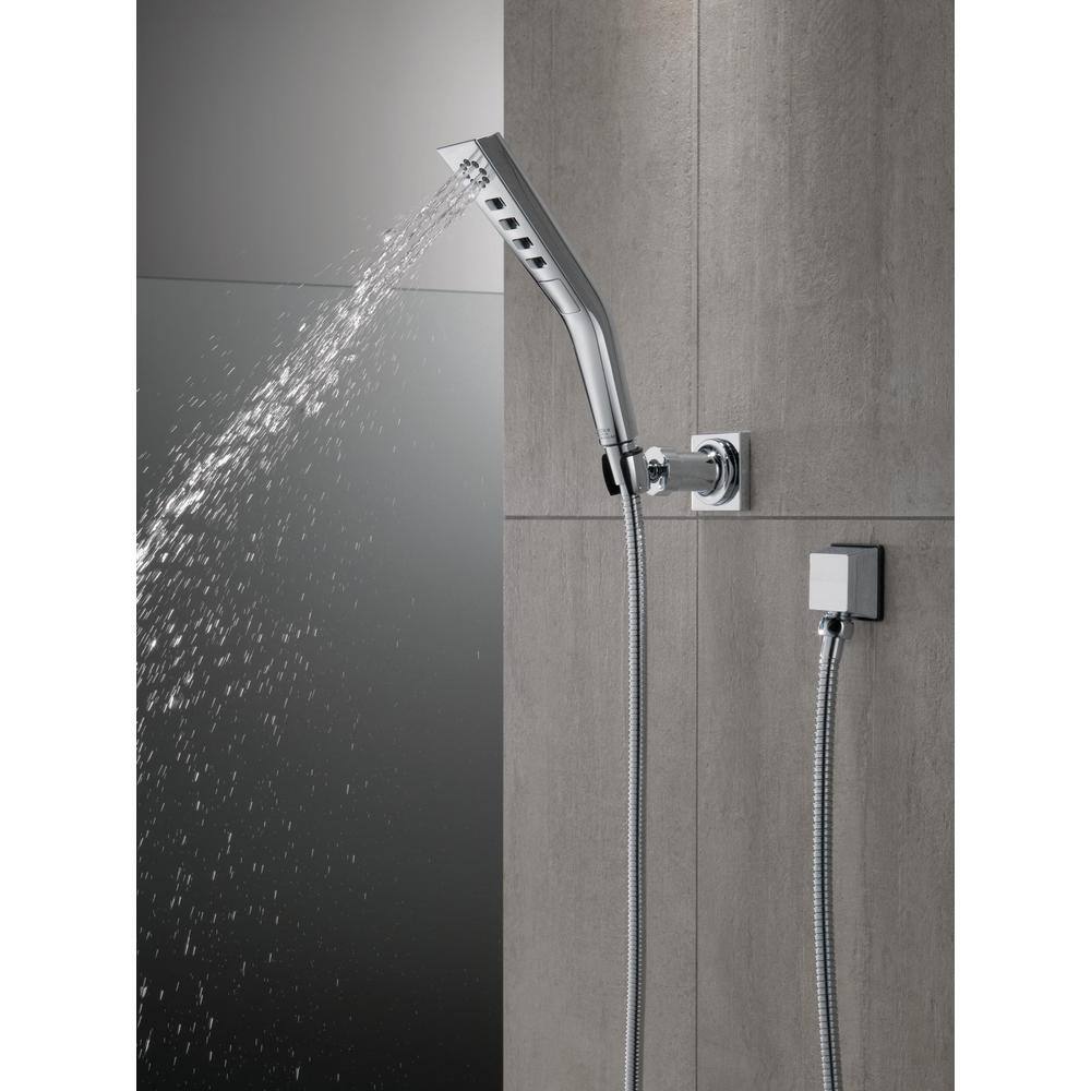 Delta 3-Spray Patterns 1.75 GPM 1.81 in. Wall Mount Handheld Shower Head with H2Okinetic in Lumicoat Chrome 55799-PR