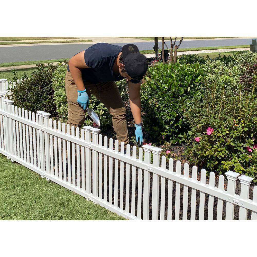 Zippity Outdoor Products Roger Rabbit 2 ft. x 2 ft. White Picket Vinyl Fence Panel Kit (3 Pack) ZP19056