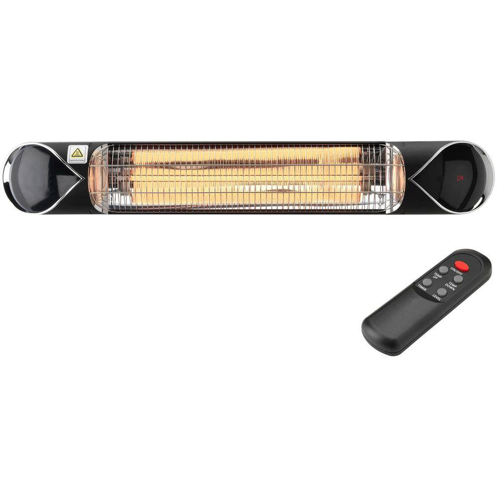 Hanover 35.4 in. W Electric Infrared Carbon Heat Lamp with Mounting Bracket and Remote Control 131 sq. ft. Black HAN1052IC-BLK