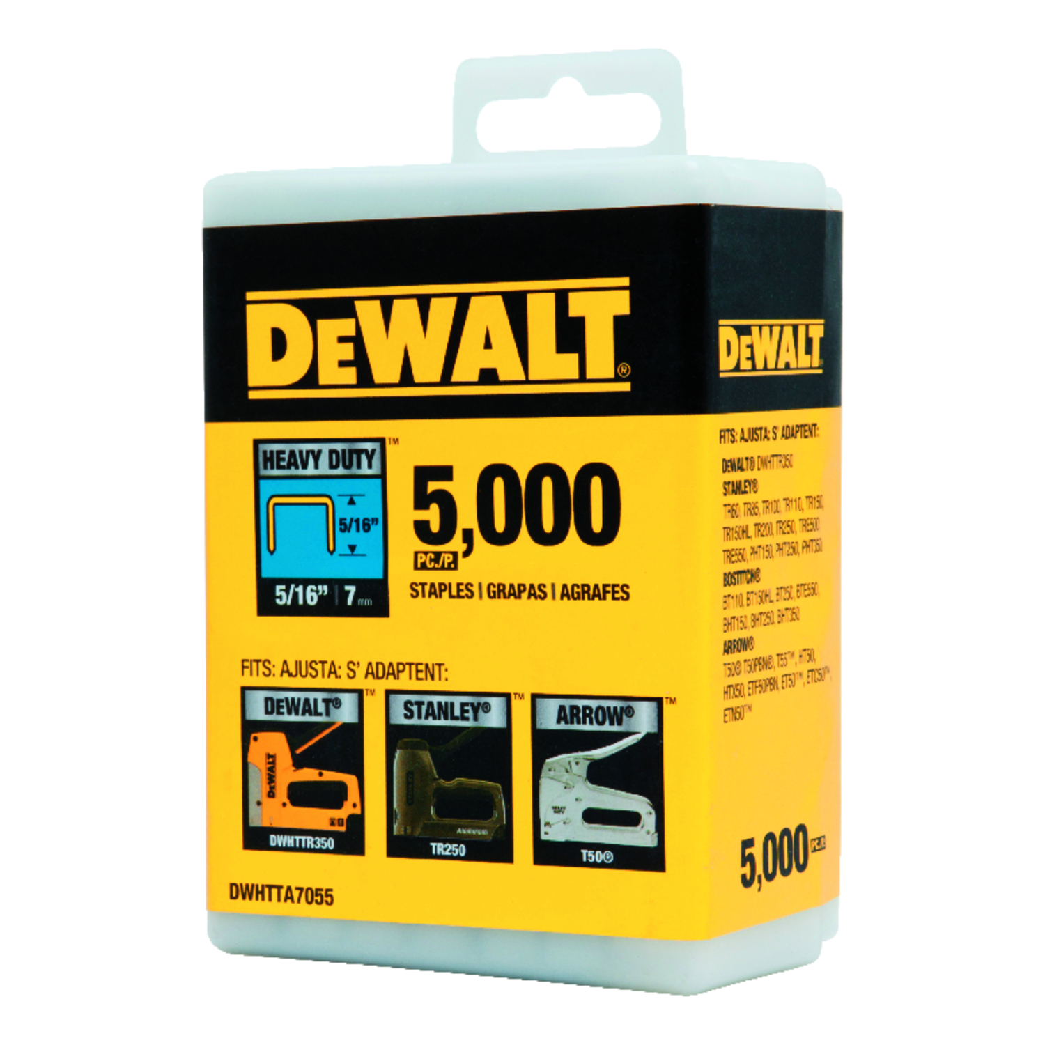 DW T50 5/16 in. L Narrow Crown Heavy Duty Staples 5000 pk