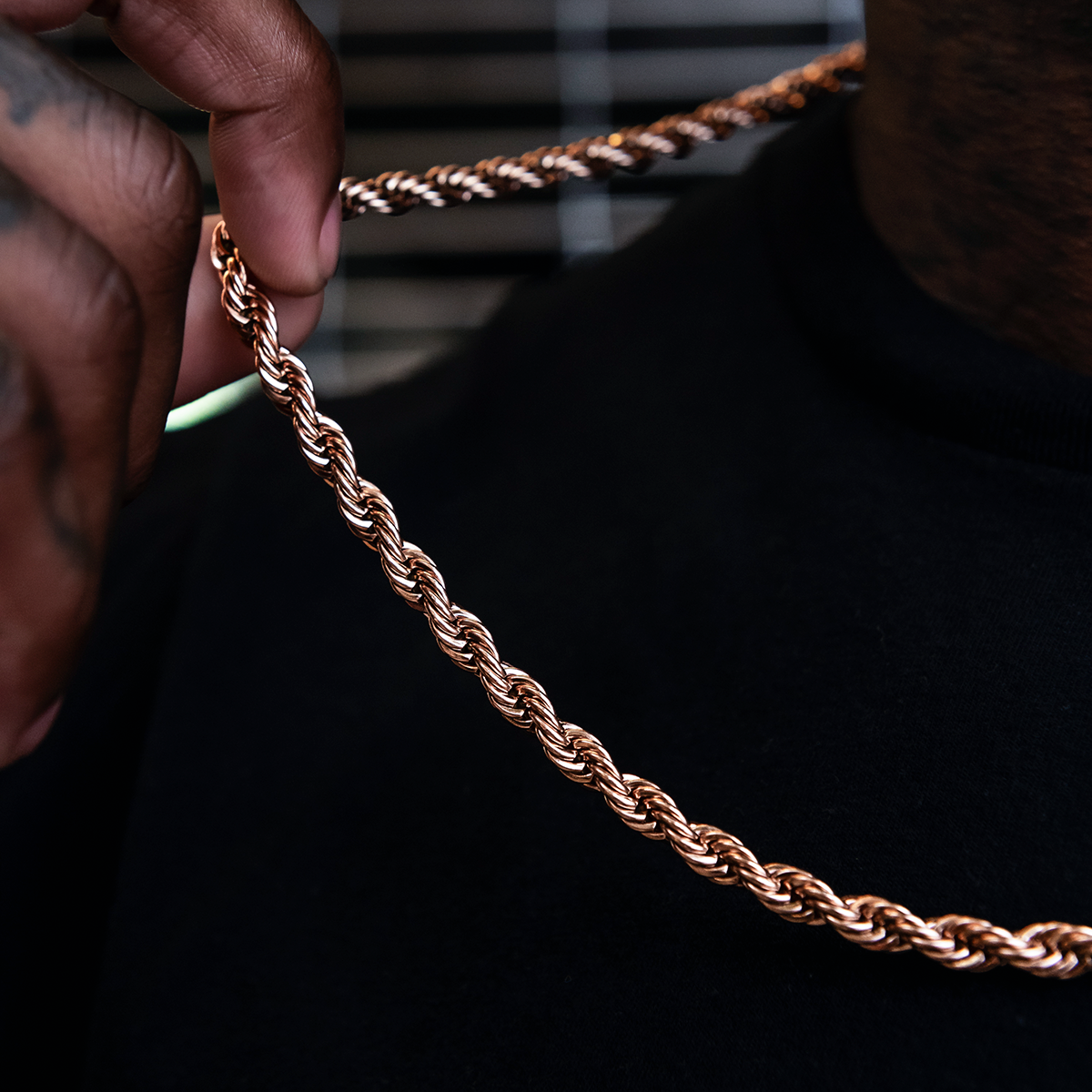 Rope Chain in Rose Gold- 6mm