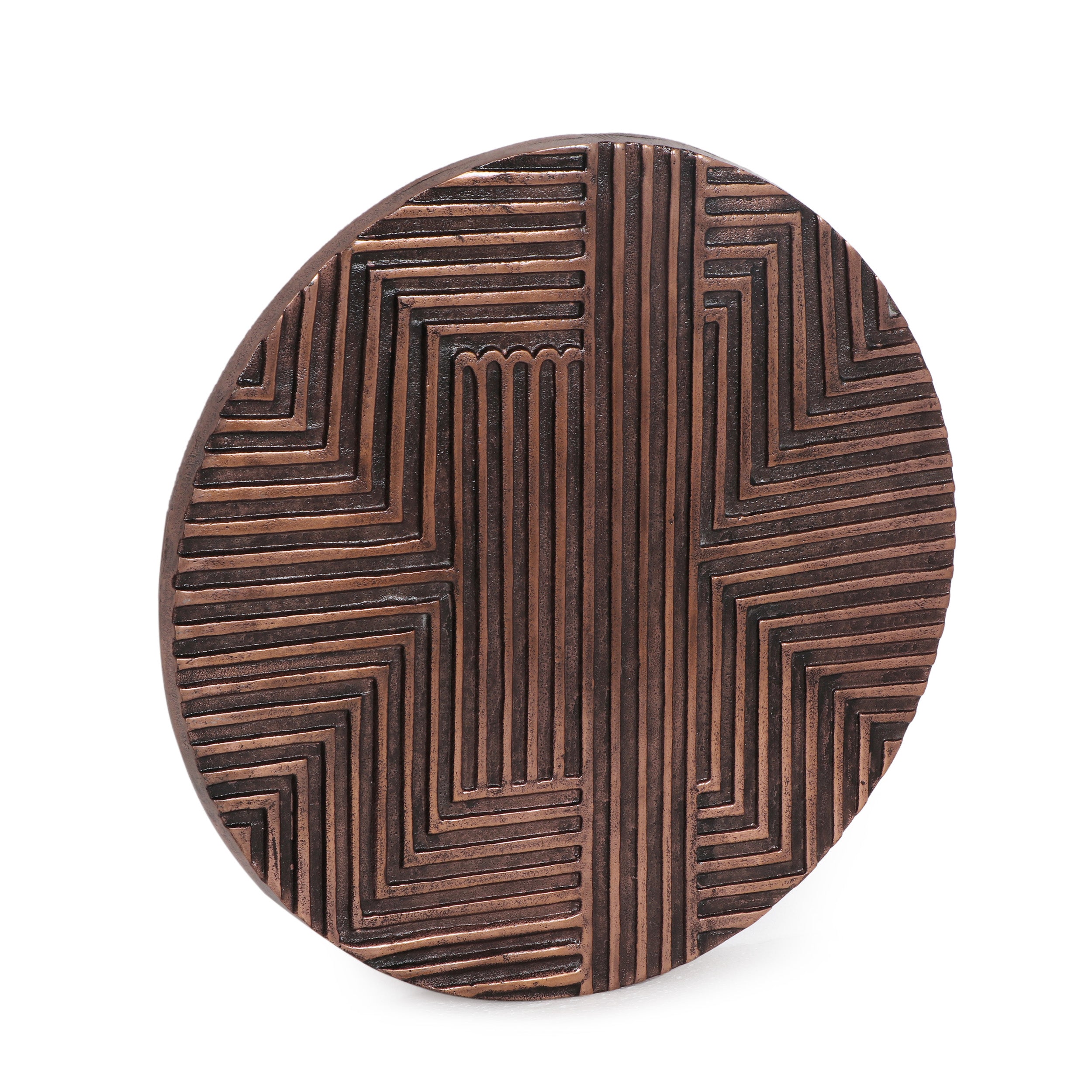 Hartwell Handmade Aluminum Plate Wall Decor, Antique Copper