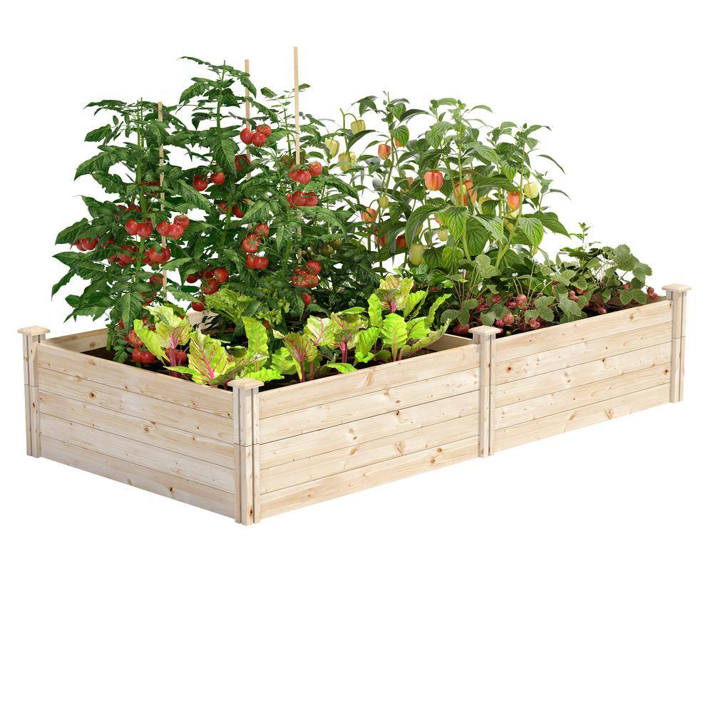 Greenes Fence 4 ft. x 8 ft. x 17.5 in. Original Pine Raised Garden Bed RCP6S6T35B