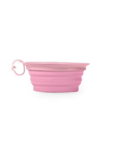 United Pets Leaf Bowl Pink Porta. (Dogs ， Bowls， Feeders and Water Dispensers)