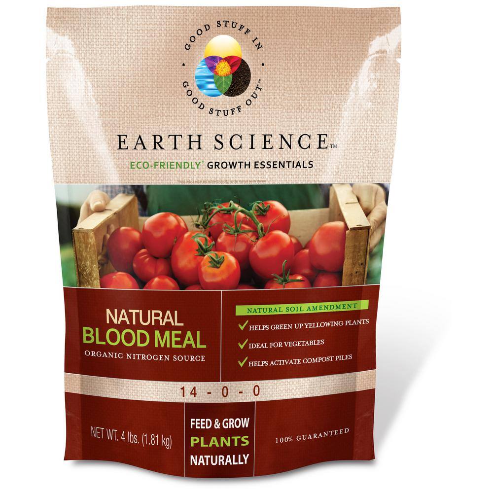 EARTH SCIENCE 4 lbs. Organic All-Purpose Blood Meal Plant Food Fertilizer 11892