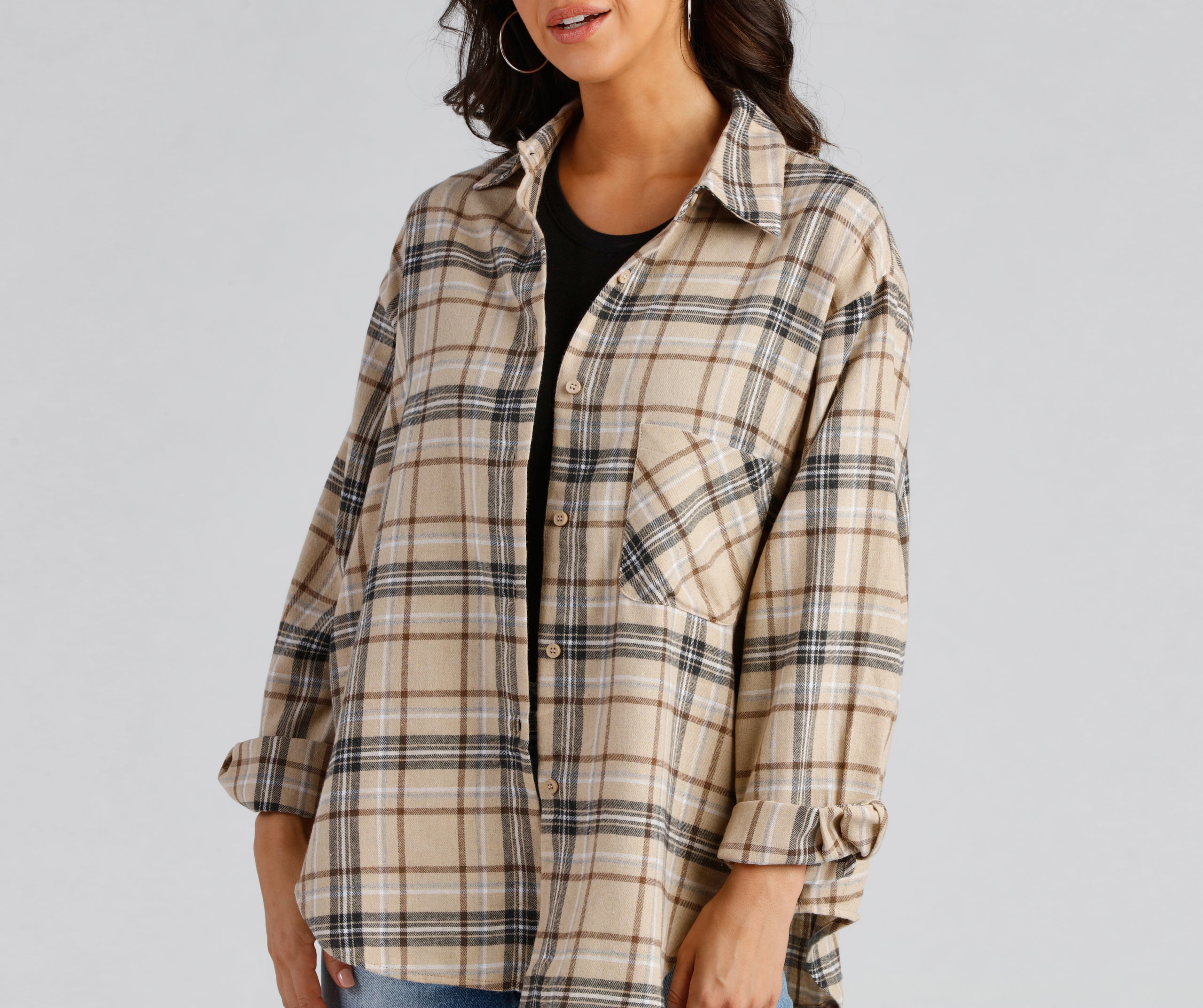 Cozy-Cute Plaid Flannel Top