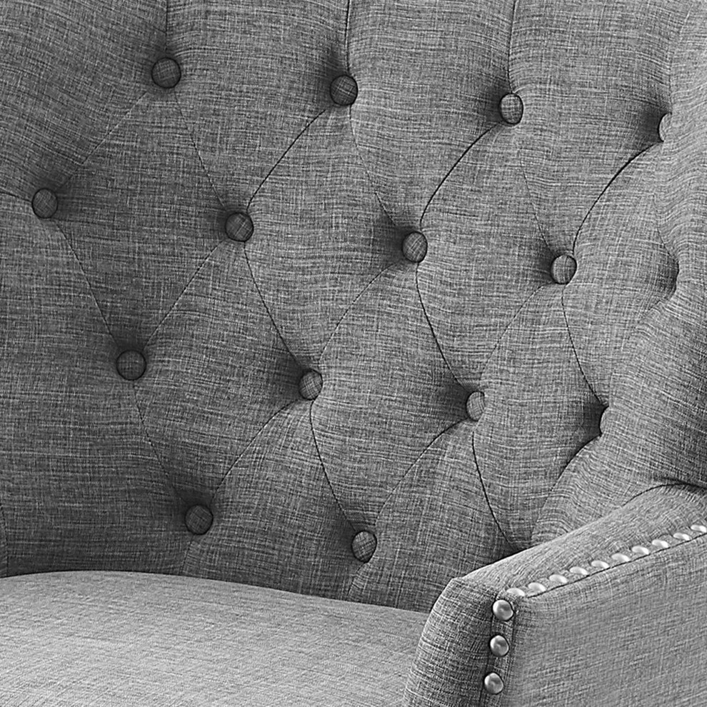 y Tufted Armchair and Ottoman   Transitional   Armchairs And Accent Chairs   by Mulhouse Furniture  Houzz