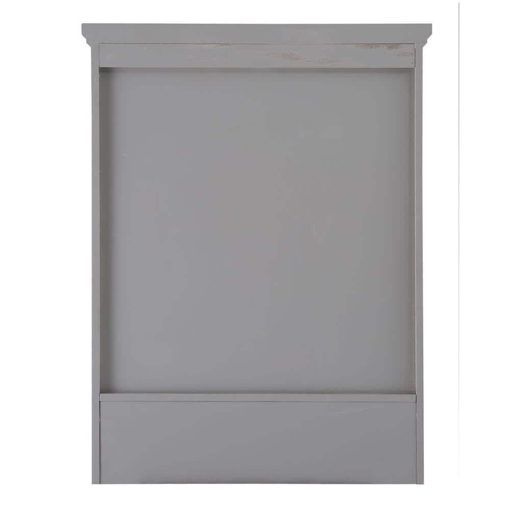 Home Decorators Collection Gazette 2312 in W x 31 in H x 712 in D Bathroom Storage Wall Cabinet with Glass Doors in Grey