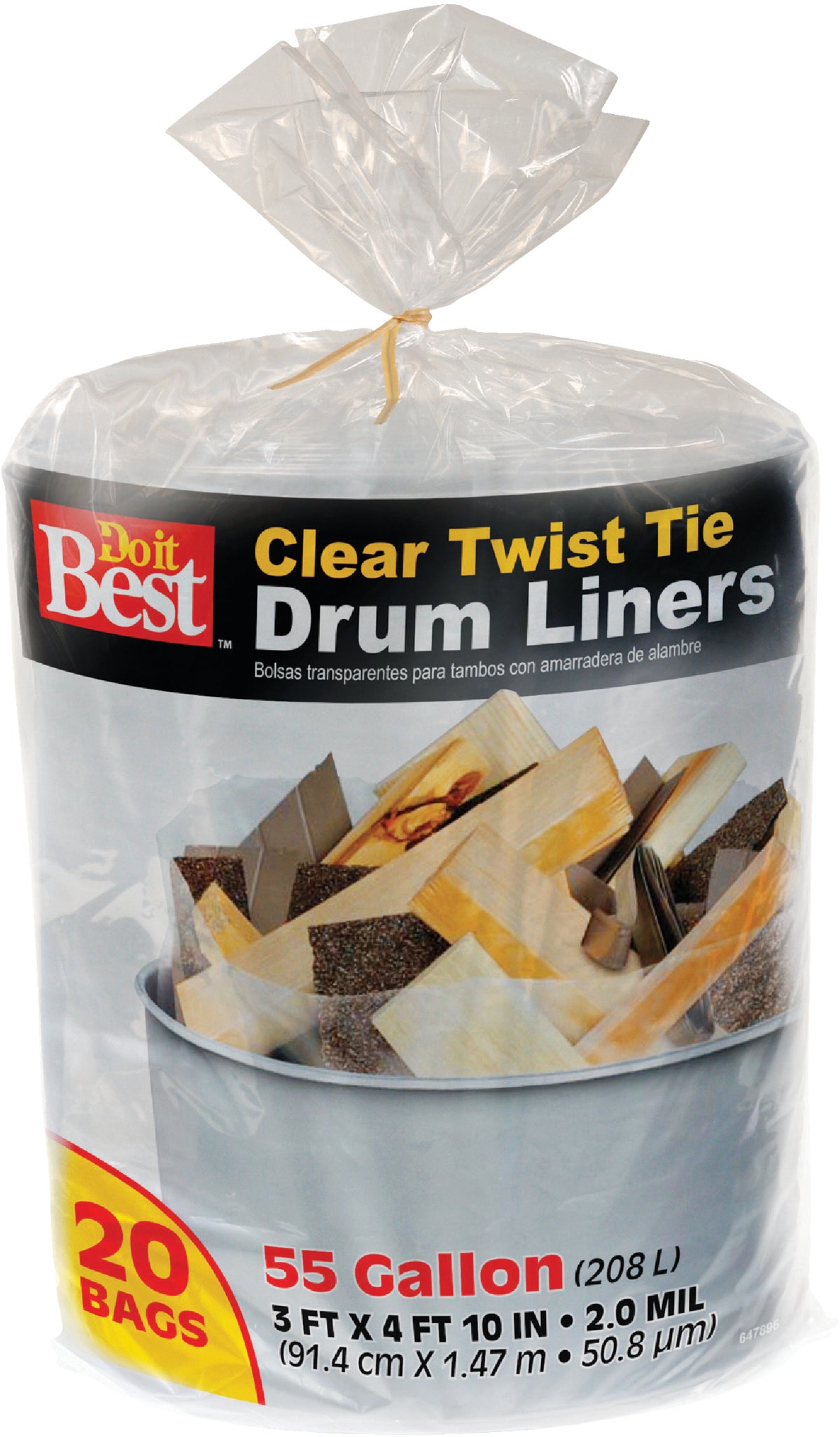 Do it Best Drum Liner 55 Gal. Clear