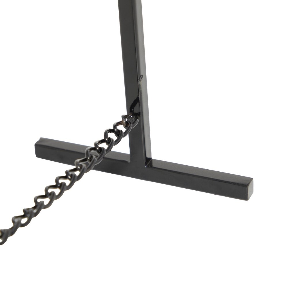 Black Metal Large Free Standing Adjustable Display Stand Easel with Chain Support