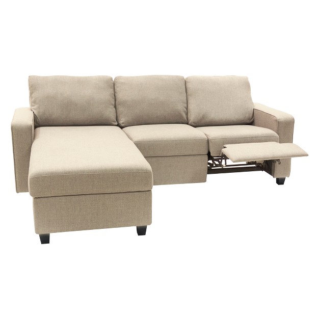 Palisades Reclining Sectional With Left Storage Chaise Serta