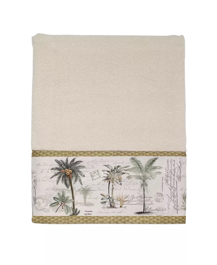 Avanti Colony Palm Tree Bordered Cotton Bath Towel 27 x 50