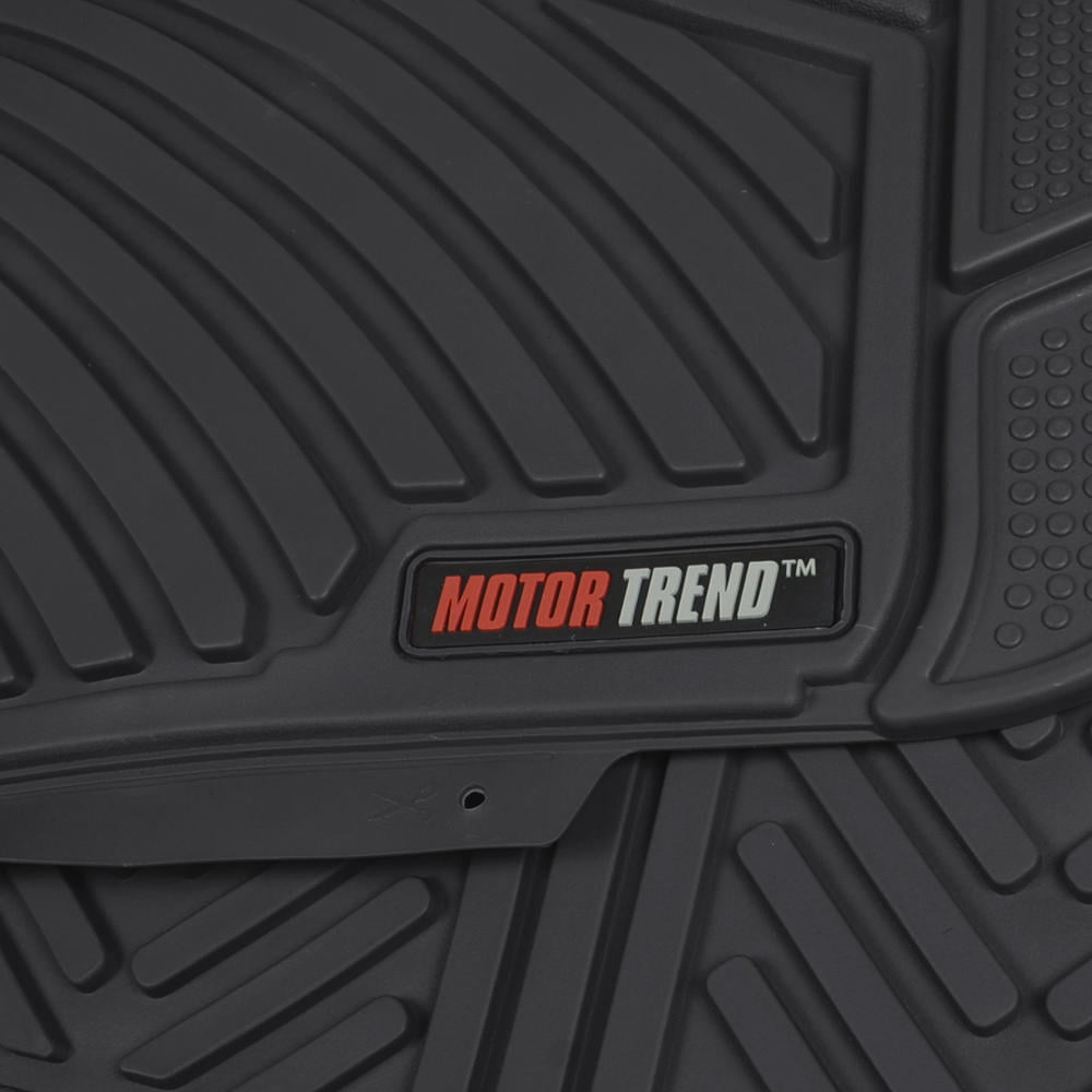 Motor Trend FlexTough Heavy Duty Rubber Car Floor Mats， 100% Odorless and All Weather