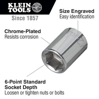 Klein Tools 38 in. Drive Socket Wrench Set (12-Piece) 65504