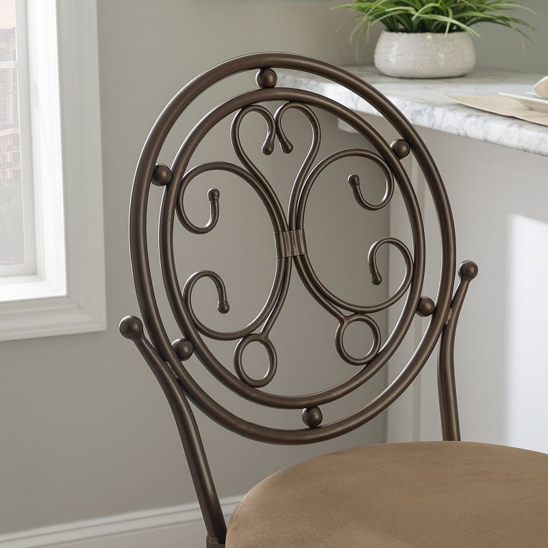 Big and Tall Scroll Circle Back Barstool