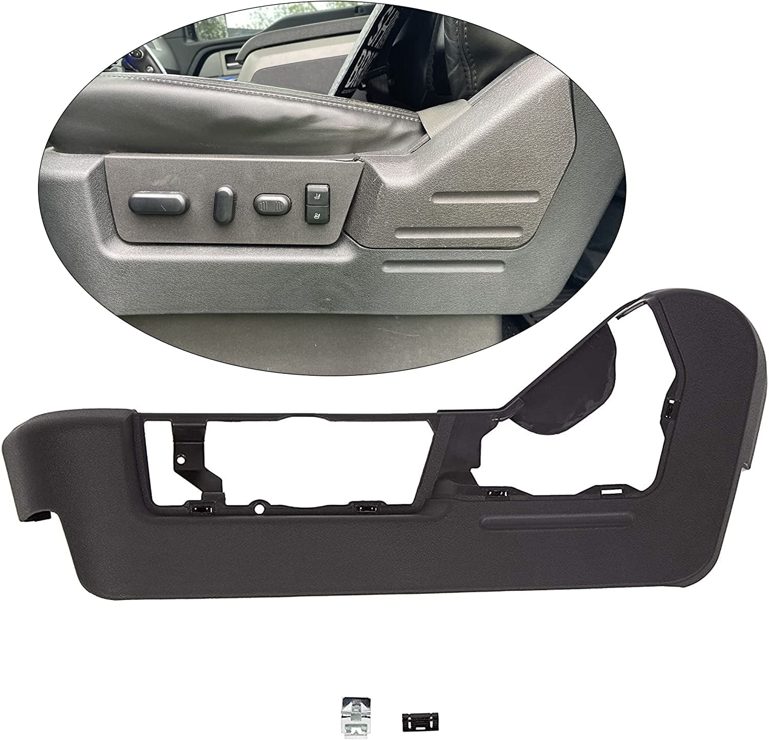 Kojem Driver Side Left Power Seat Valence Panel Cover Trim fits 2009-2013 Ford F150 2010 2011 2012 Direct 9L3Z-1662187-EA