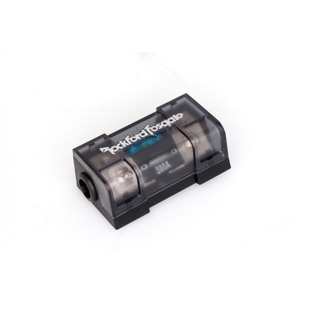 Rockford Fosgate Rffanl Inline Anl maxi Fuse Holder Platinum Finish Accepts 1 0 Awg Or 4 Awg Wire