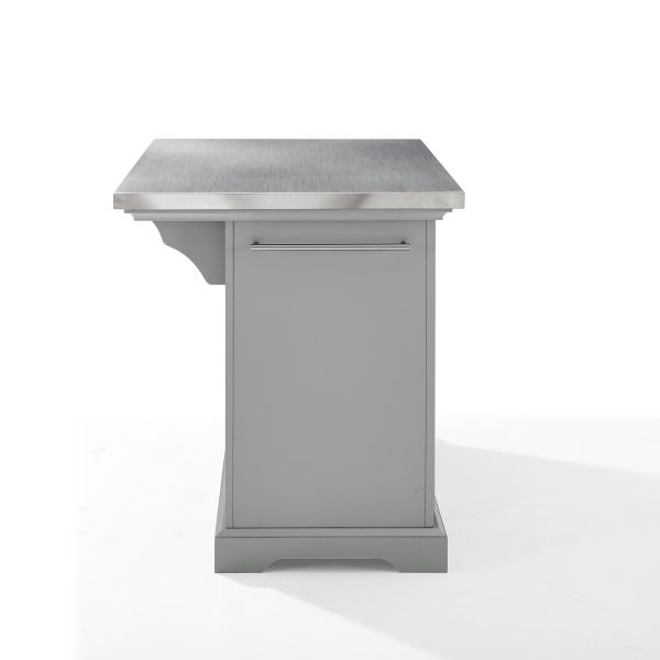 Julia Stainless Steel Top Kitchen Island