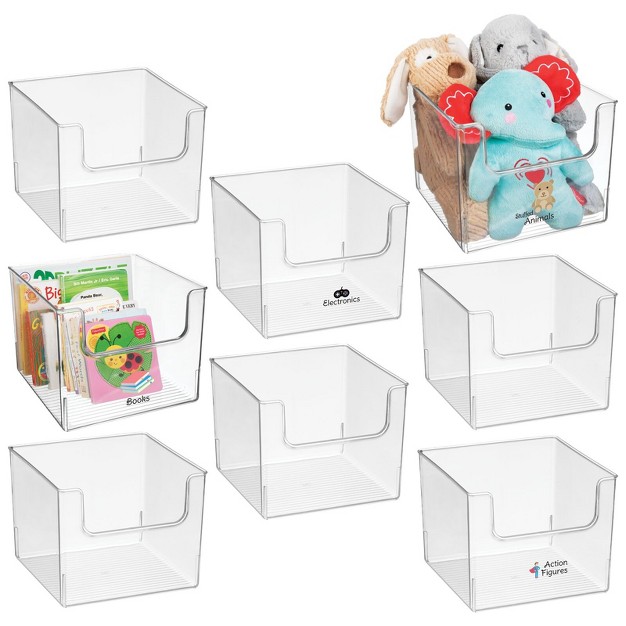 Mdesign Deep Plastic Home Storage Organizer Toy Bins 24 Labels