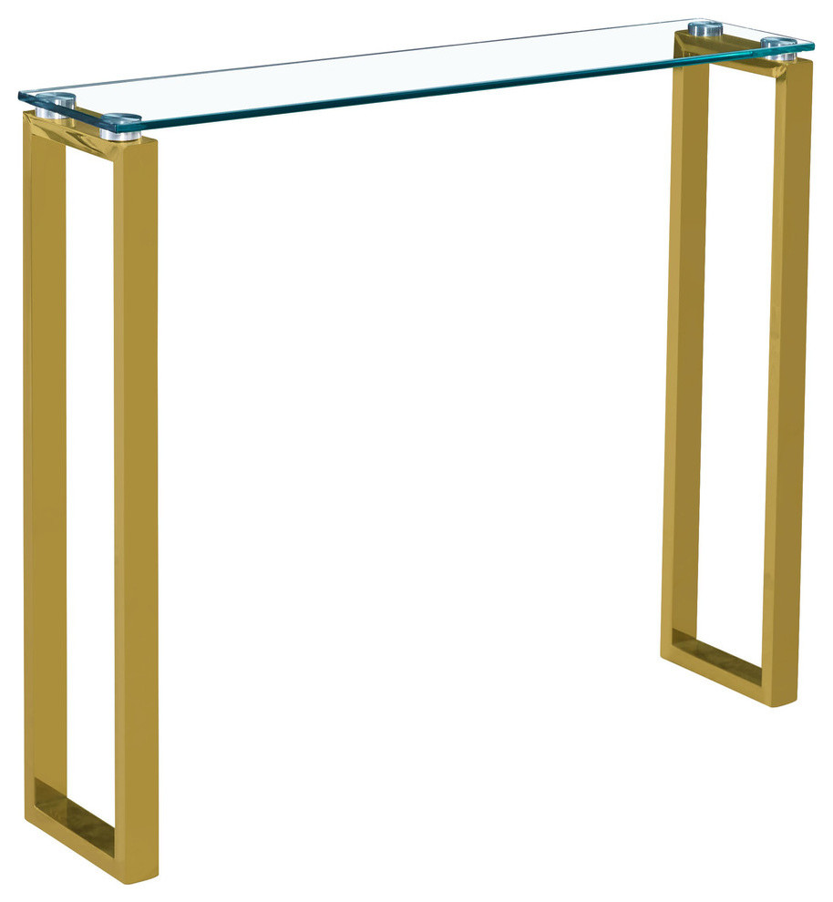 Narrow Gem Gold Console Table   Contemporary   Console Tables   by HomeCraftDecor  Houzz