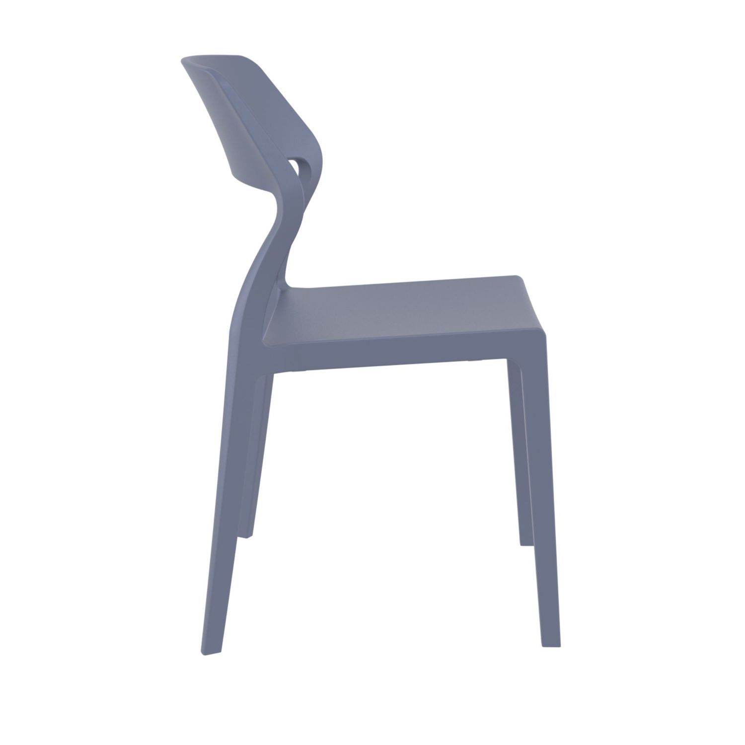 32.75 Gray Solid Patio Dining Chair