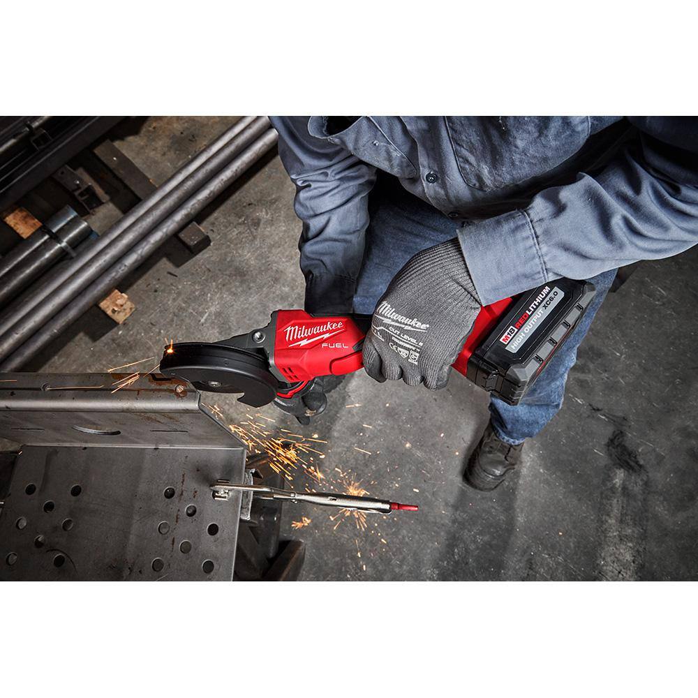 MW M18 FUEL 18V Lithium-Ion Brushless Cordless 5 in. Flathead Braking Grinder with Paddle Switch No-Lock (Tool-Only) 2886-20