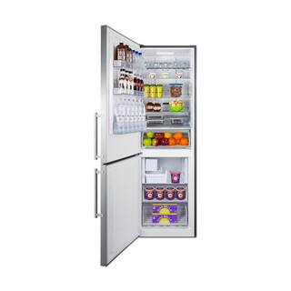 Summit Appliance 24 in. W 10.6 cu. ft. Bottom Freezer Refrigerator in Stainless Steel Counter Depth FFBF249SS2IMLHD