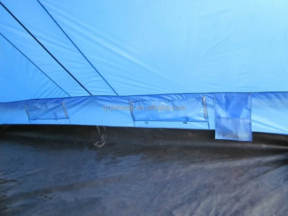 JWF 040 China cheap flood relief tent large camping equipment 8 10 person steel frame teepee tents