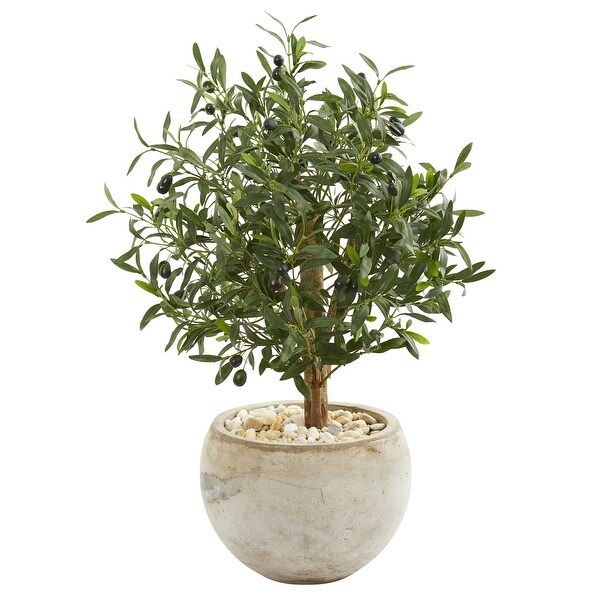 31 Olive Artificial Tree in Bowl Planter