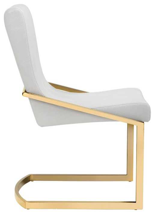 Marcelle Dining Chair  White Croc   Contemporary   Dining Chairs   by Sunpan Modern Home  Houzz