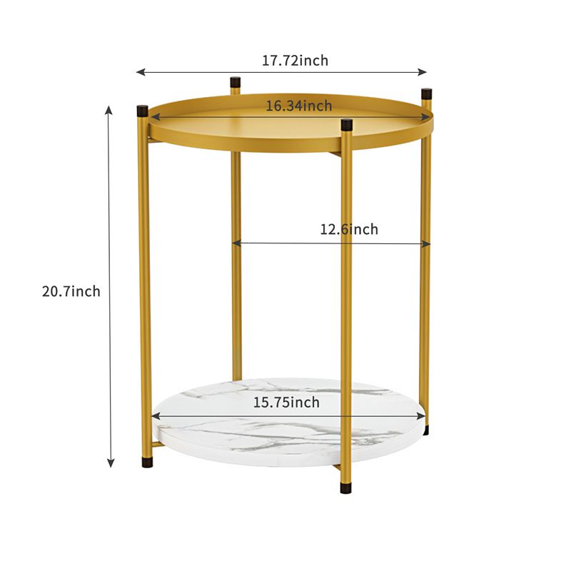 Frana Anti-Rust Multi-Purpose End Table with Rubber Foot Pads