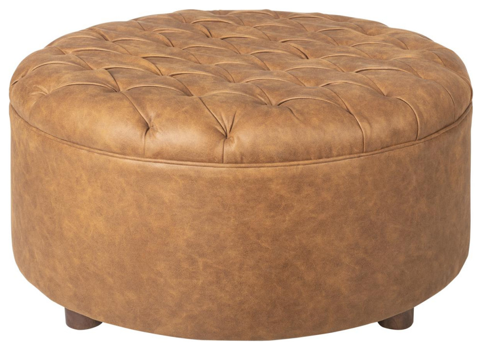 Medford Ottoman or Stool   Contemporary   Footstools And Ottomans   by Lighting New York  Houzz