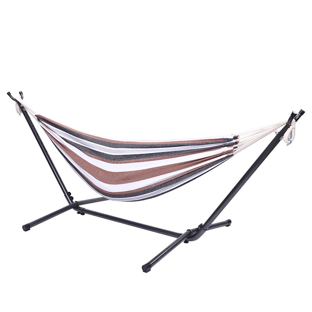 UBesGoo Outdoor Double Hammock w/ Steel Stand & Portable Portable Bag