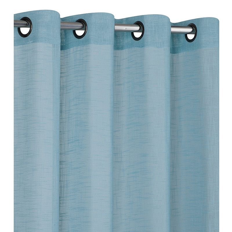 Kate Aurora 2 Pack Semi Sheer Grommet Top Window Curtains