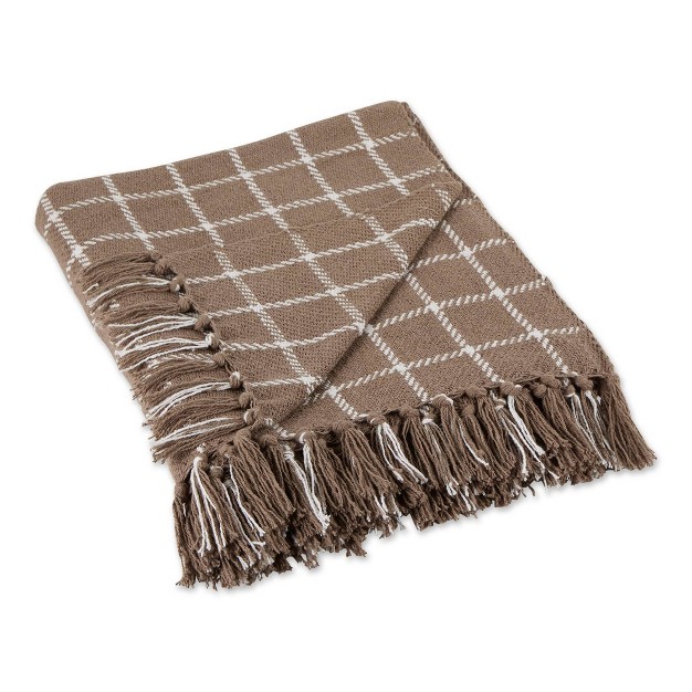 Checked Plaid Throw Blanket Design Imports