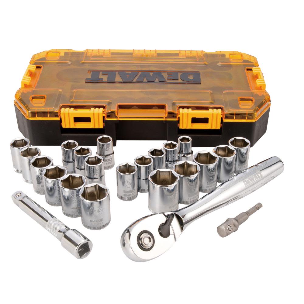 DEWALT 23 piece 1/2 In. Drive Socket Set DWMT73813 from DEWALT