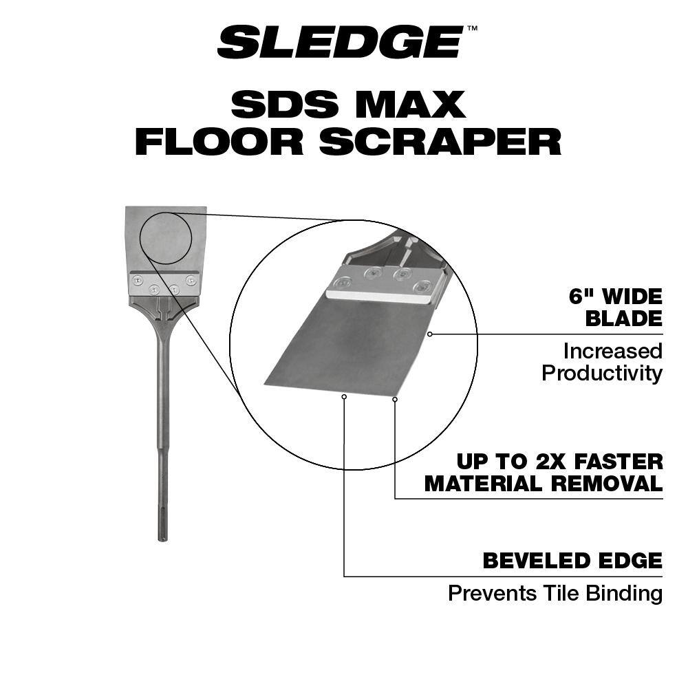 MW 6 in. SLEDGE SDS-MAX Floor Scraper 48-62-4096