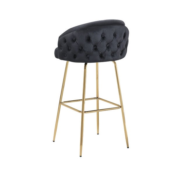 Art Leon Swivel Velvet Uhpolstered Bar Stool