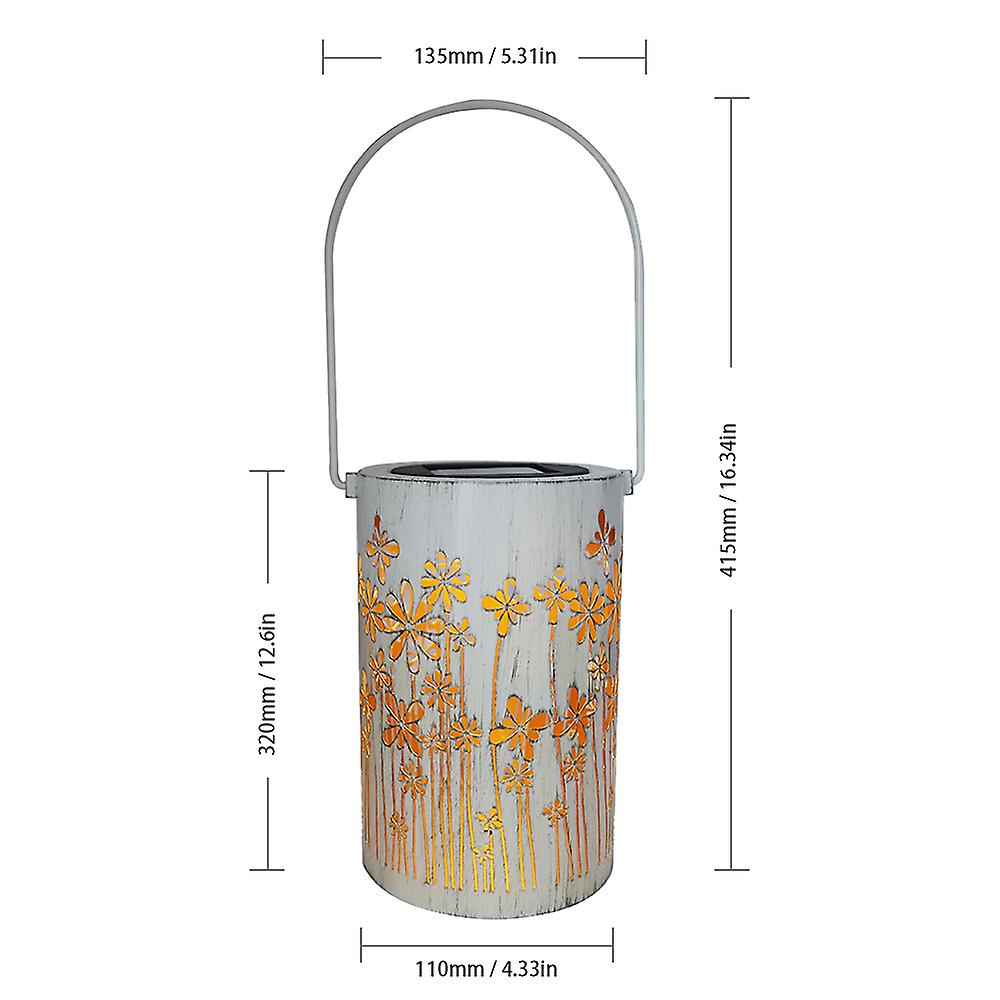 Solar Powered Lantern Light Retro Table Leds Candle Lamp Ip44 Water-resistant Lantern Hanging Lights For Patio Garden