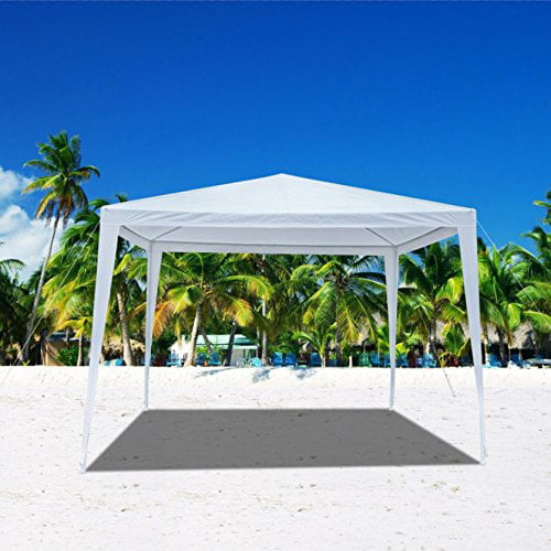 Ktaxon Wedding Canopy Party Tent without Sidewalls for Camping Outside Party BBQ 10x10ft White 18.11 in