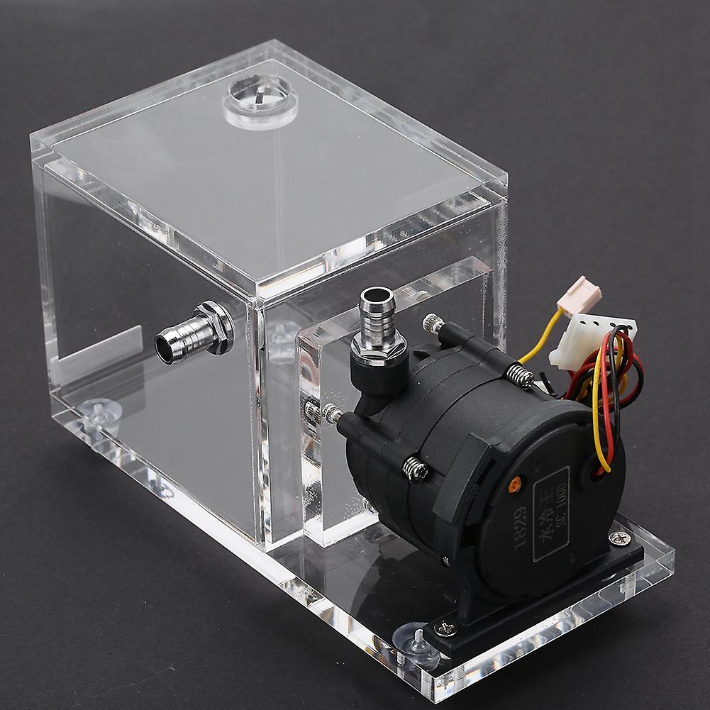 Integrated 890ml Pc Cooled Water Pump + Acrylic Water Cooling Tank 1200l/h