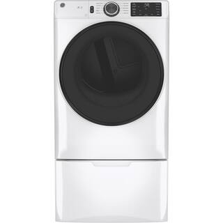 GE 7.8 cu. ft. Smart Front Load Gas Dryer in White with Sanitize Cycle ENERGY STAR GFD55GSSNWW