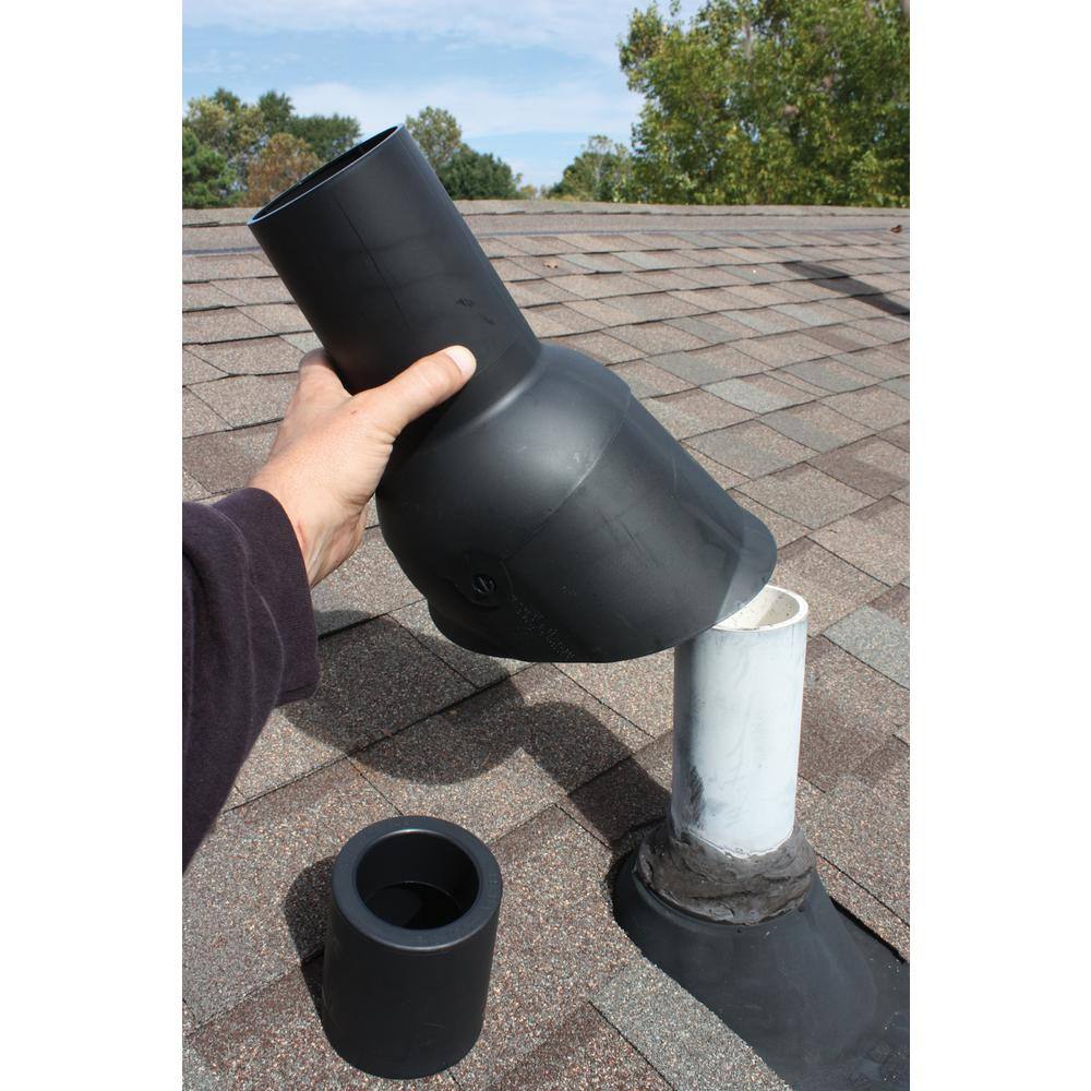 Perma-Boot Vent Pipe Repair for 4 in. I.D. Vent Pipe in Black PBR 312-4BK