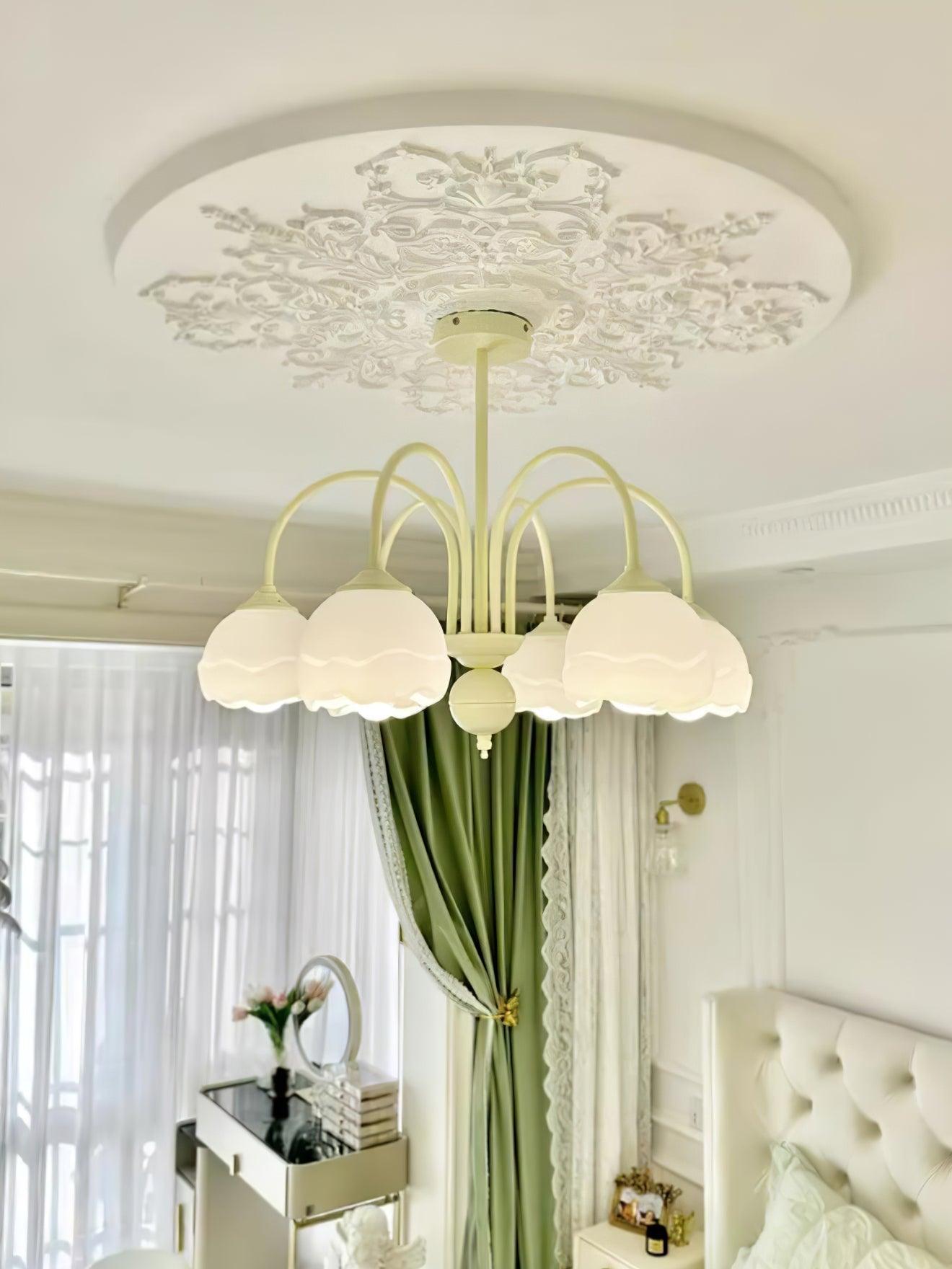 Creamy Glass  Chandelier