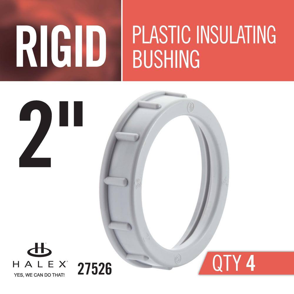 Halex 2 in. Rigid Plastic Insulated Bushing (4-Pack) 27526