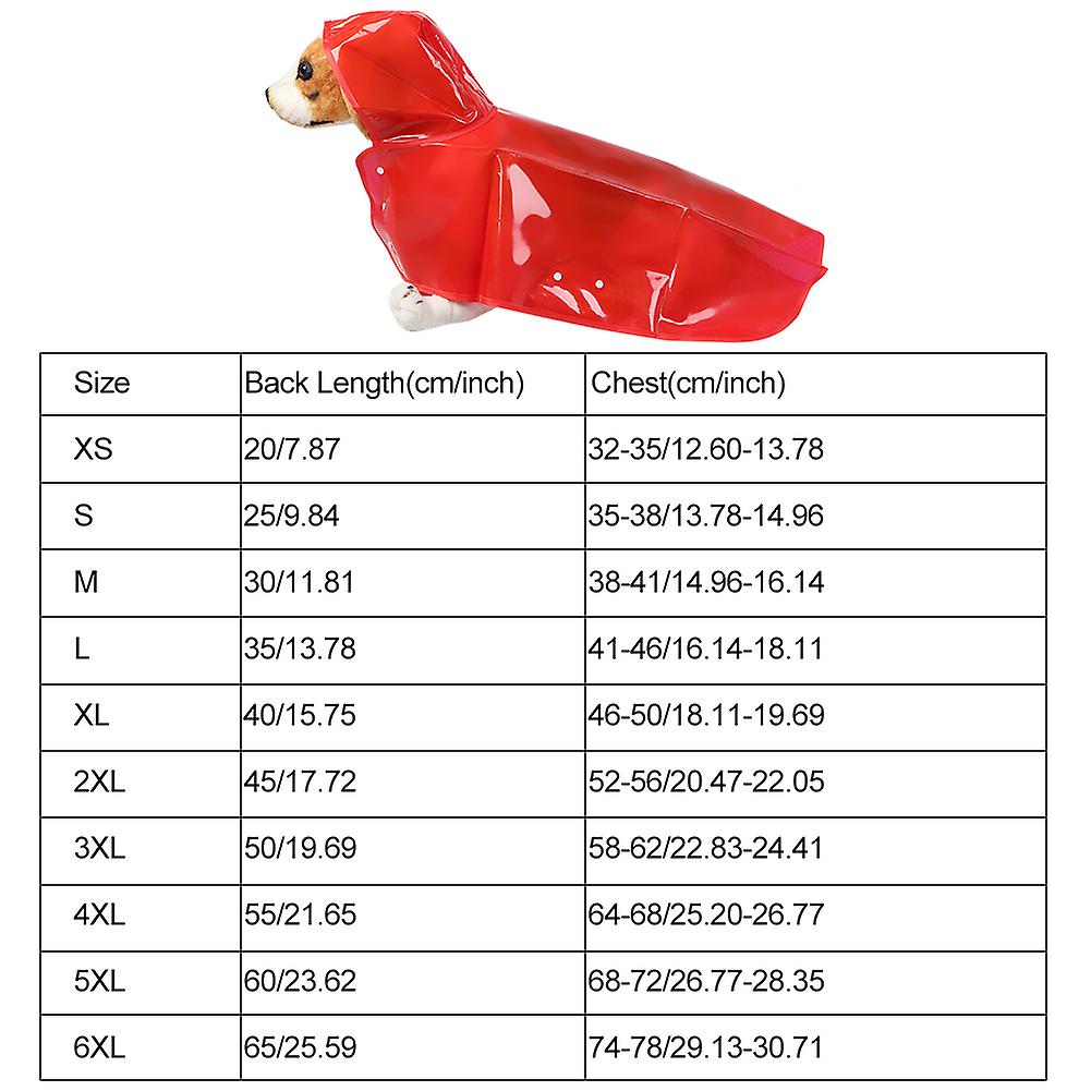 Dog Raincoat Adjustable Waterproof Windproof Rain Cape Coat Jacket With Hooded Pet Clothes For Wet Rain Weather[xxxx-large]