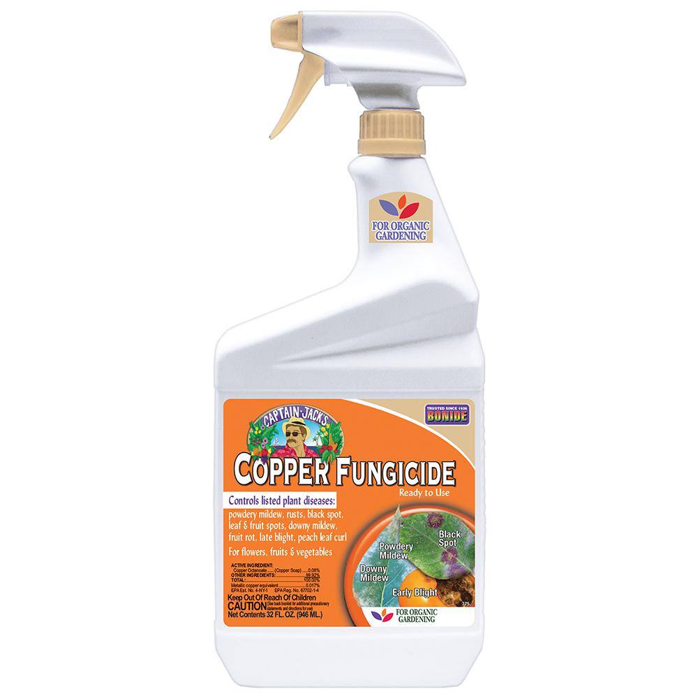 Bonide Captain Jack's Copper Fungicide 32 oz. Ready-to-Use Spray for Organic Gardening Controls Common Diseases 775