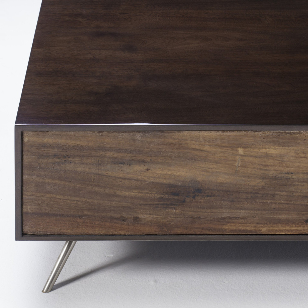 Zelena Coffee Table Square   Midcentury   Coffee Tables   by Peachtree Fine Furniture  Houzz