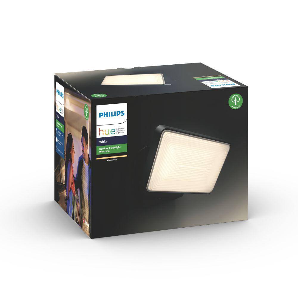 Philips Hue Welcome Outdoor Smart Flood Light Soft White (2700K) Integrated LED (1-Pack) 1743630V7