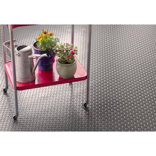 G-Floor Diamond Tread 8.5 ft. x 24 ft. Slate Grey Vinyl Garage Flooring Cover and Protector GF75DT8624SG